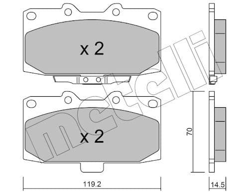 set placute frana,frana disc METELLI 22-0413-0