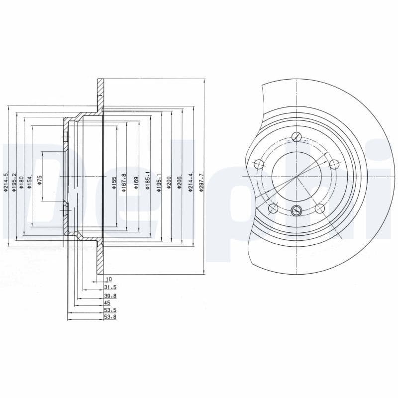 Disc frana DELPHI BG3044
