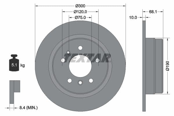 Disc frana TEXTAR 92042600
