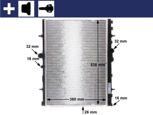 Radiator, racire motor MAHLE BEHR CR 31 000S