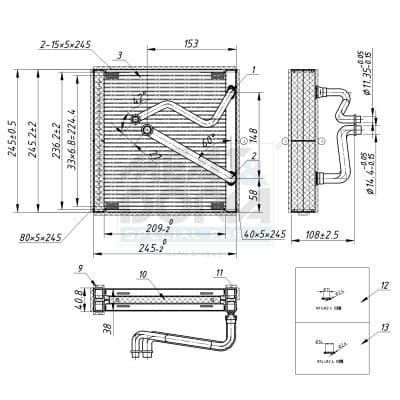 Evaporator, aer conditionat MEAT & DORIA 997013