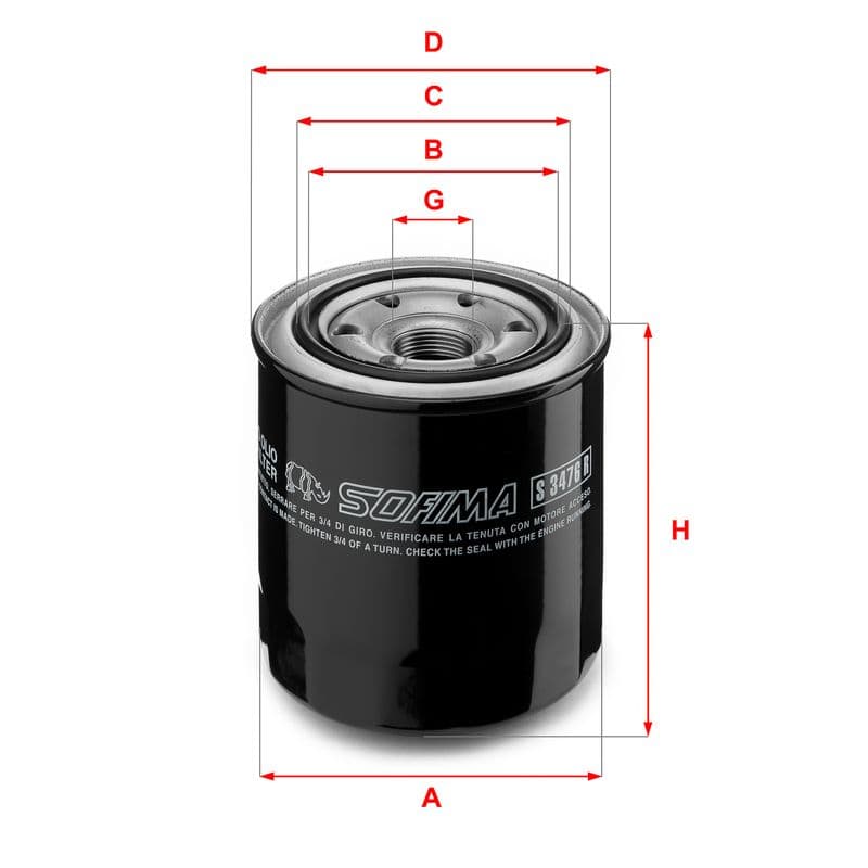 Filtru ulei SOFIMA S 3476 R