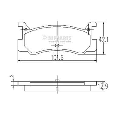 set placute frana,frana disc NIPPARTS J3613003