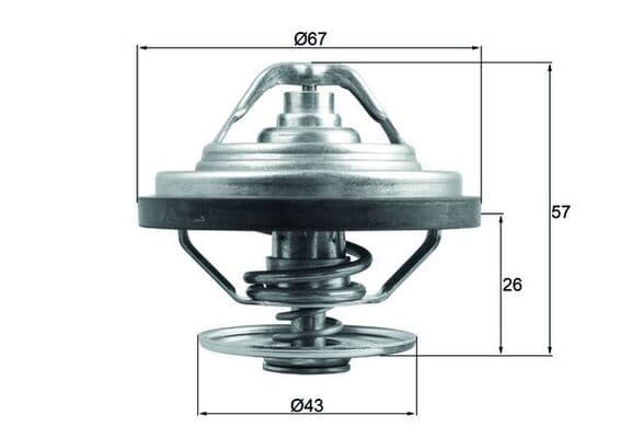 termostat,lichid racire MAHLE BEHR TX 158 79