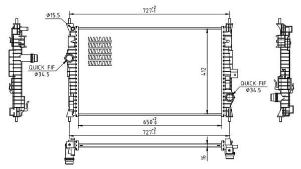 Radiator, racire motor MTR 13054882