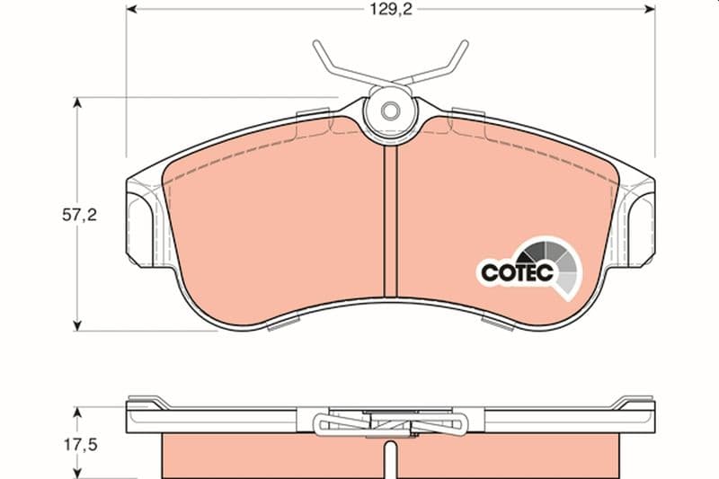 set placute frana,frana disc TRW COTEC GDB848