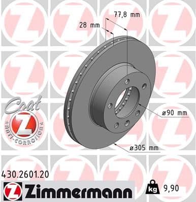 Disc frana ZIMMERMANN COAT Z 430.2601.20
