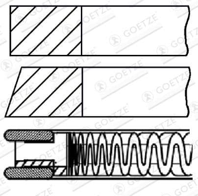 Set segmenti piston GOETZE ENGINE 08-436907-00