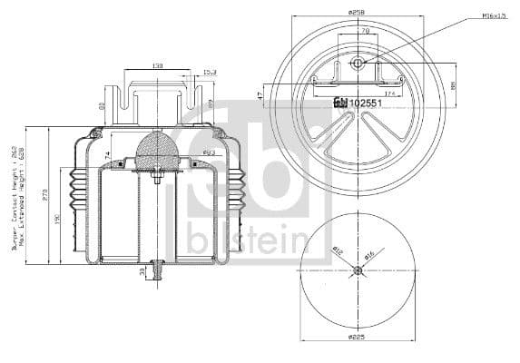 Burduf, suspensie pneumatica FEBI BILSTEIN 102551