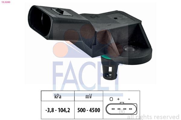Senzor presiune, amplificare frane FACET Made in Italy - OE Equivalent 10.3280