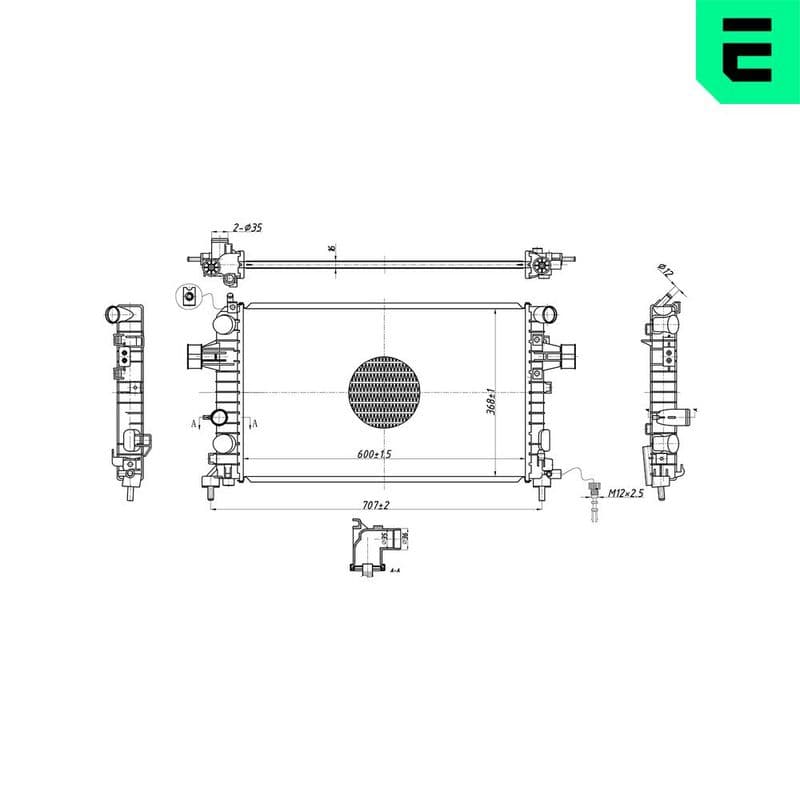 Radiator, racire motor ERA 673552