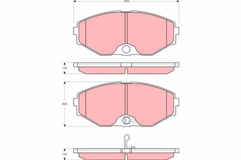 set placute frana,frana disc TRW GDB3273