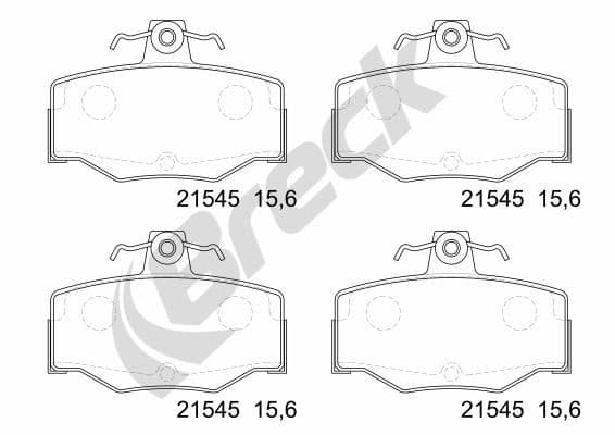 set placute frana,frana disc BRECK 21545 00 704 00