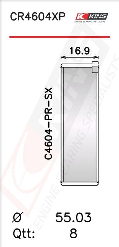 Cuzinet bielă KING CR4604XP0.25