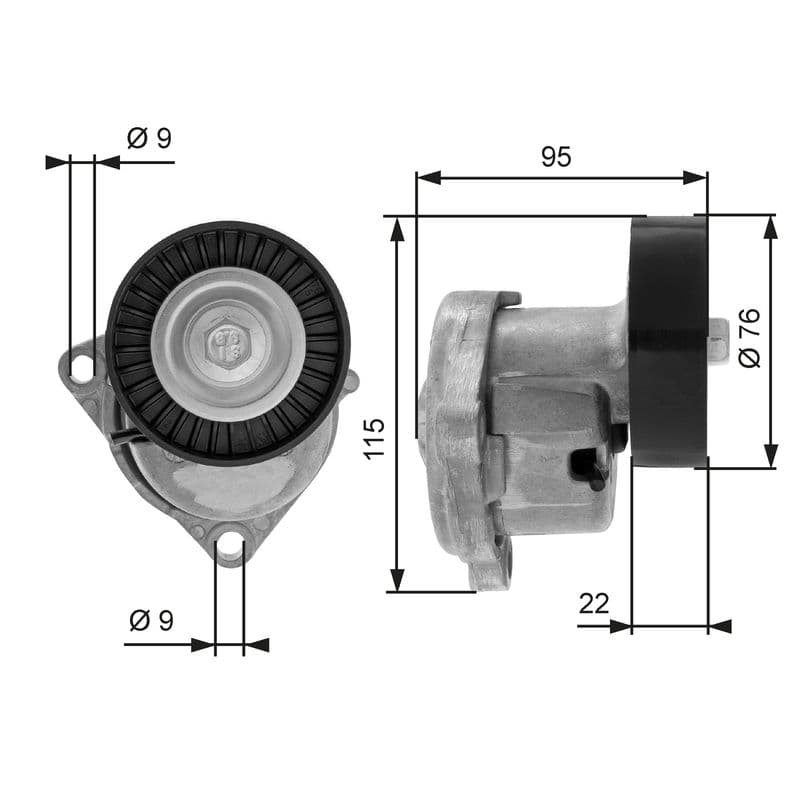 Intinzator curea, curea distributie GATES T38448