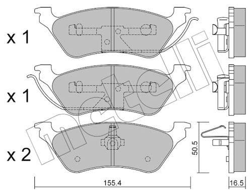 set placute frana,frana disc METELLI 22-0625-0