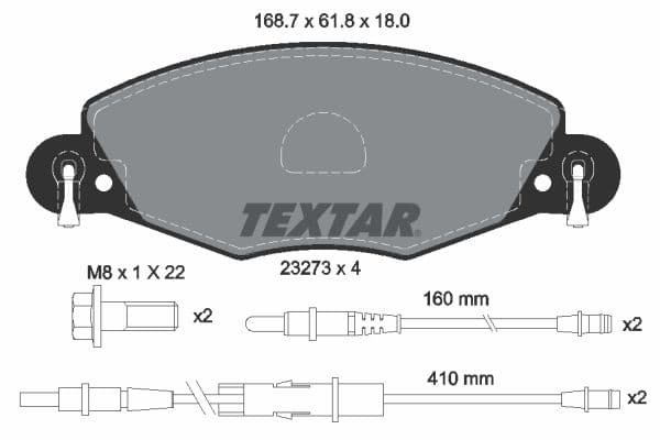 set placute frana,frana disc TEXTAR Q+ 2327301