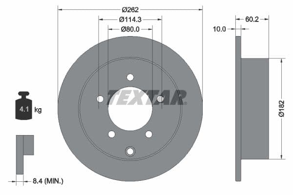 Disc frana TEXTAR PRO 92227403