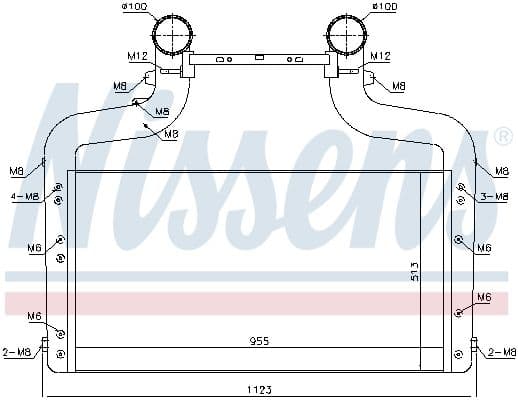 Intercooler, compresor NISSENS 96083