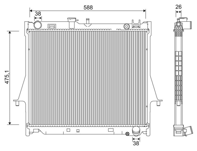 Radiator, racire motor VALEO 701231