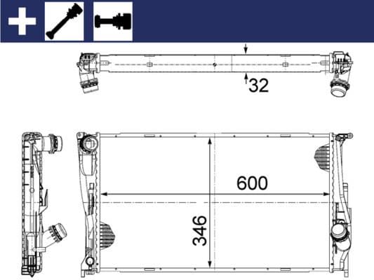 Radiator, racire motor MAHLE BEHR CR 1083 000S