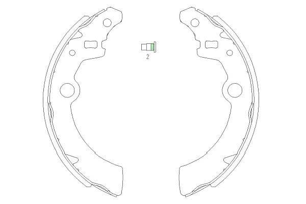 Set saboti frana KAVO PARTS KBS-8907