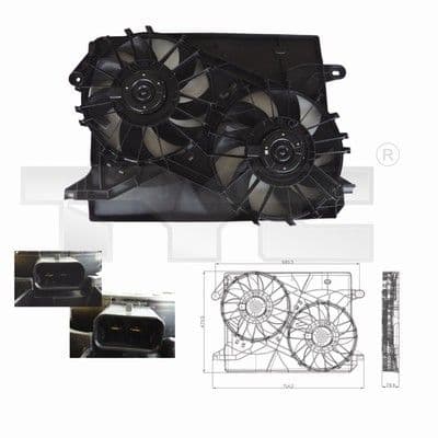 Ventilator, radiator TYC 804-0001