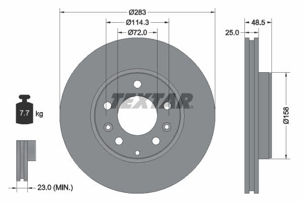 Disc frana TEXTAR PRO 92125503