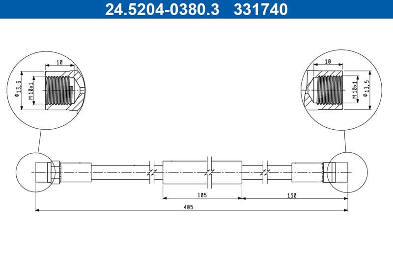 Furtun frana ATE 24.5204-0380.3