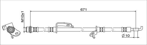 Furtun frana METZGER AUTOTEILE 4111679