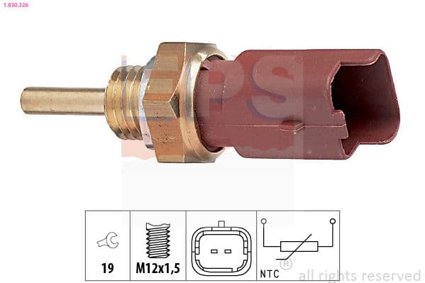 senzor,temperatura lichid de racire EPS Made in Italy - OE Equivalent 1.830.326