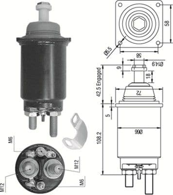 Solenoid, electromotor MAGNETI MARELLI 940113050313
