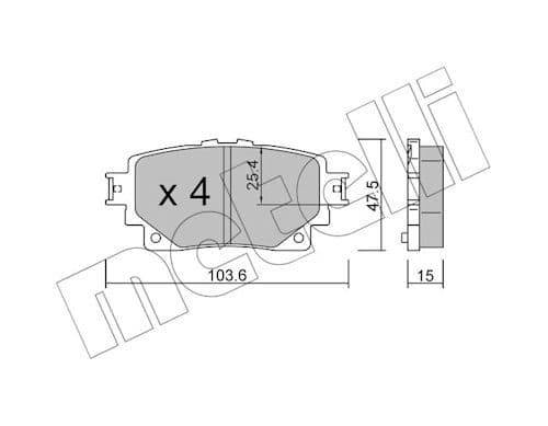 set placute frana,frana disc METELLI 22-1229-0