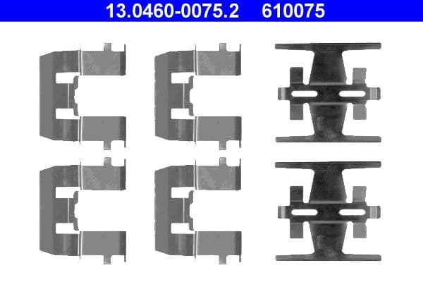 Set accesorii, placute frana ATE 13.0460-0075.2