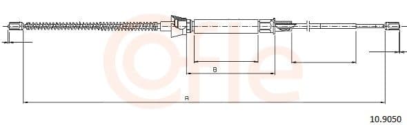 Cablu, frana de parcare COFLE 10.9050