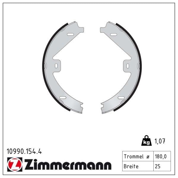 Set saboti frana, frana de mana ZIMMERMANN 10990.154.4