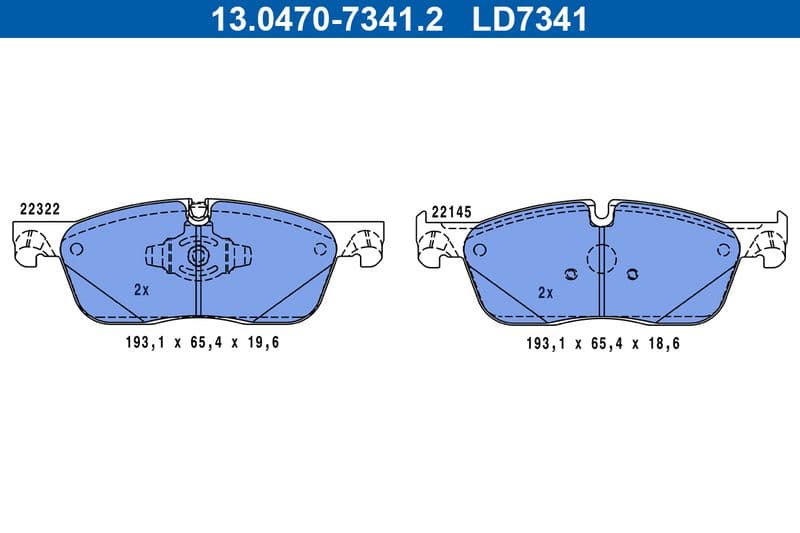 set placute frana,frana disc ATE Ceramic 13.0470-7341.2