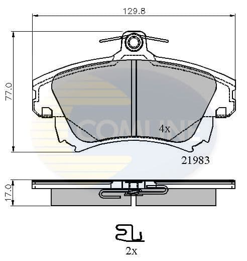 set placute frana,frana disc COMLINE CBP3813