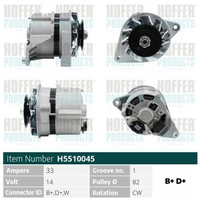 Generator / Alternator MEAT & DORIA H5510045