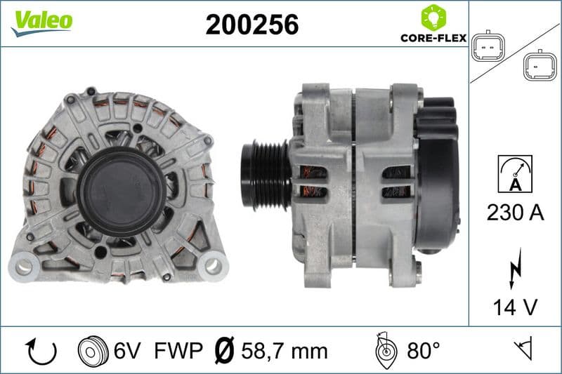 Generator / Alternator VALEO CORE-FLEX 200256