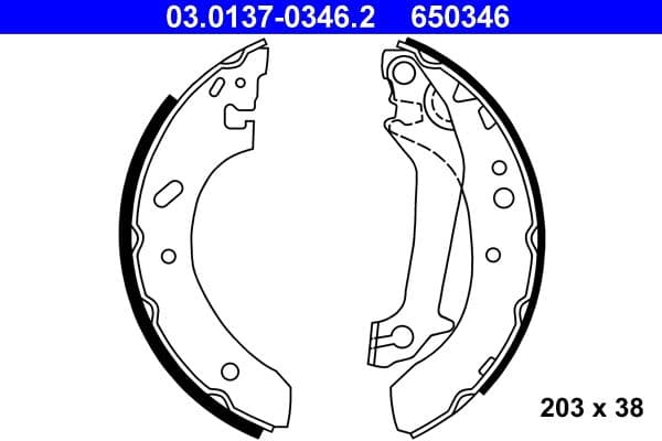 Set saboti frana ATE 03.0137-0346.2