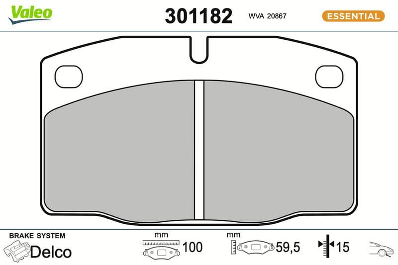 set placute frana,frana disc VALEO FIRST 301182