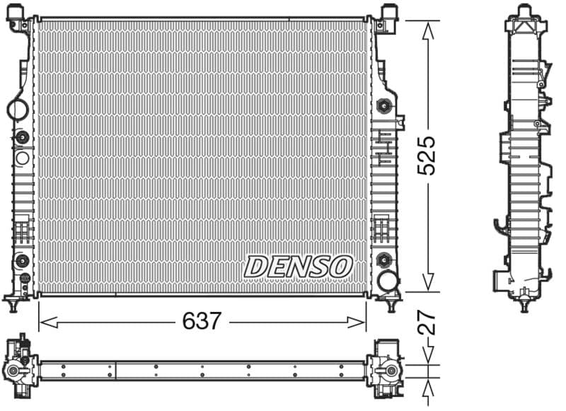 Radiator, racire motor DENSO DRM17056