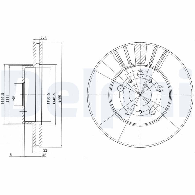 Disc frana DELPHI BG2596