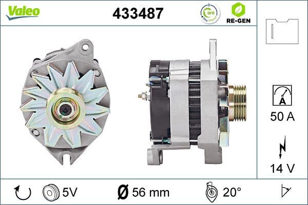 Generator / Alternator VALEO 433487