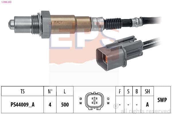 Sonda Lambda EPS Made in Italy - OE Equivalent 1.998.343
