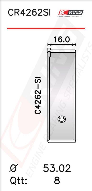 Cuzinet bielă KING CR4262SI0.5