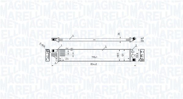 Radiator, racire motor MAGNETI MARELLI 350213221200