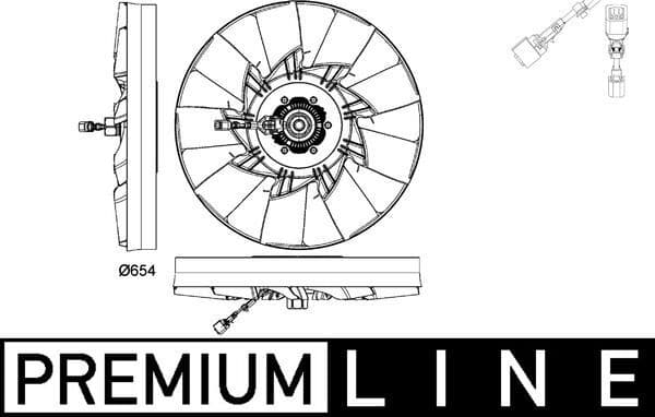 Ventilator, radiator MAHLE BEHR *** PREMIUM LINE *** CFF 478 000P