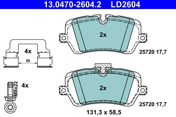 set placute frana,frana disc ATE Ceramic 13.0470-2604.2